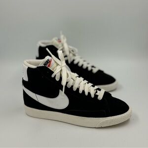 Nike DA4672-001 Blazer Grade School Black Suede Hi Top Sneaker Shoes US Youth 6Y